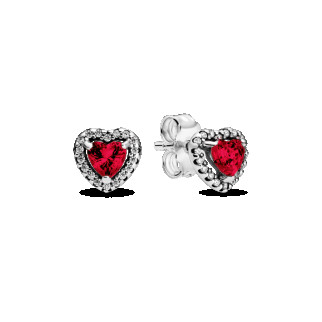 Срібні сережки "Червоні серця" - Інтернет-магазин спільних покупок ToGether