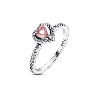 Срібне кільце "Рожеве серце" 60 - Інтернет-магазин спільних покупок ToGether