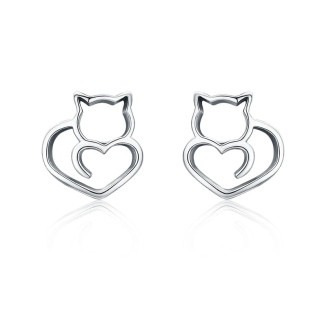 Срібні сережки "Котики" - Інтернет-магазин спільних покупок ToGether