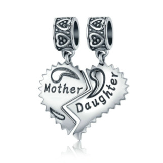 Срібна намистина-підвіска  "Мама та донька" - Інтернет-магазин спільних покупок ToGether