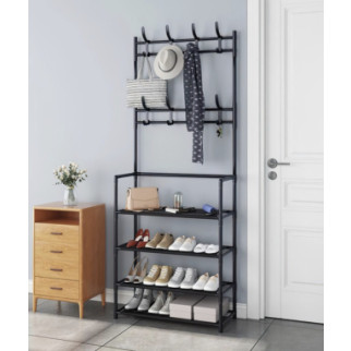 Універсальний вішак для одягу New simple floor clothes rack size 60X29.5X151 см Чорний - Інтернет-магазин спільних покупок ToGether