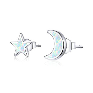 Срібні сережки "Місяць та зірка" - Інтернет-магазин спільних покупок ToGether