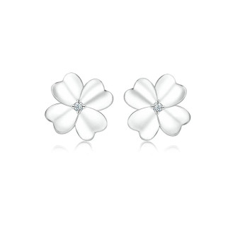 Срібні сережки "Біла квітка" - Інтернет-магазин спільних покупок ToGether
