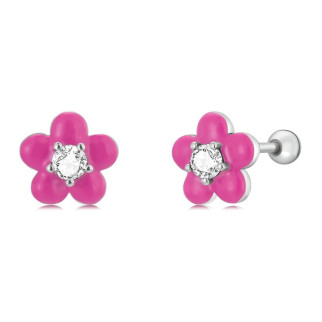 Срібні сережки "Рожеві квіточки" - Інтернет-магазин спільних покупок ToGether