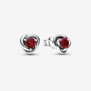Срібні сережки "Коло з червоним камінцем" - Інтернет-магазин спільних покупок ToGether