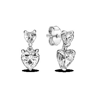 Срібні сережки "Подвійне сердечко" - Інтернет-магазин спільних покупок ToGether