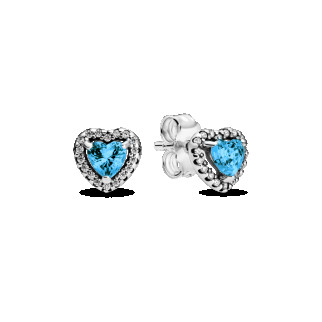 Срібні сережки "Блакитні сердечка" - Інтернет-магазин спільних покупок ToGether