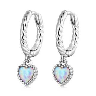 Срібні сережки "Переливчасті сердечка" - Інтернет-магазин спільних покупок ToGether