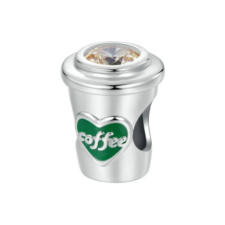 Срібна намистина "Кава з собою" - Інтернет-магазин спільних покупок ToGether