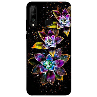 Чохол itsPrint Flowers on black для Huawei P30 lite - Інтернет-магазин спільних покупок ToGether