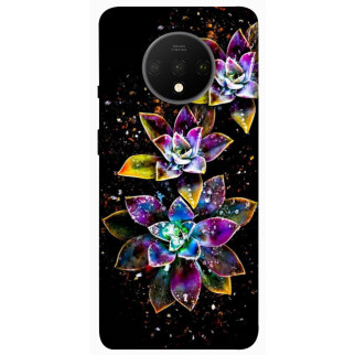 Чохол itsPrint Flowers on black для OnePlus 7T - Інтернет-магазин спільних покупок ToGether