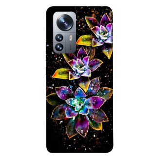 Чохол itsPrint Flowers on black для Xiaomi 12 / 12X - Інтернет-магазин спільних покупок ToGether