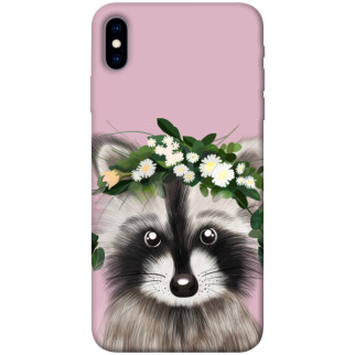 Чохол itsPrint Raccoon in flowers для Apple iPhone X (5.8") - Інтернет-магазин спільних покупок ToGether