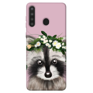Чохол itsPrint Raccoon in flowers для Samsung Galaxy A21 - Інтернет-магазин спільних покупок ToGether