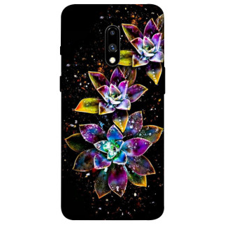 Чохол itsPrint Flowers on black для OnePlus 7 - Інтернет-магазин спільних покупок ToGether