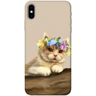 Чохол itsPrint Cat in flowers для Apple iPhone X (5.8") - Інтернет-магазин спільних покупок ToGether