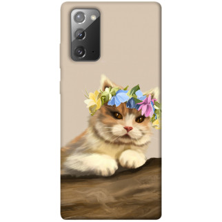 Чохол itsPrint Cat in flowers для Samsung Galaxy Note 20 - Інтернет-магазин спільних покупок ToGether