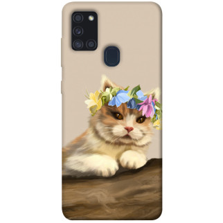 Чохол itsPrint Cat in flowers для Samsung Galaxy A21s - Інтернет-магазин спільних покупок ToGether