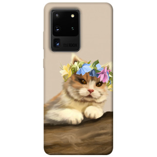 Чохол itsPrint Cat in flowers для Samsung Galaxy S20 Ultra - Інтернет-магазин спільних покупок ToGether