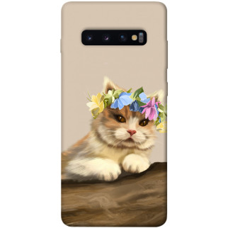 Чохол itsPrint Cat in flowers для Samsung Galaxy S10+ - Інтернет-магазин спільних покупок ToGether