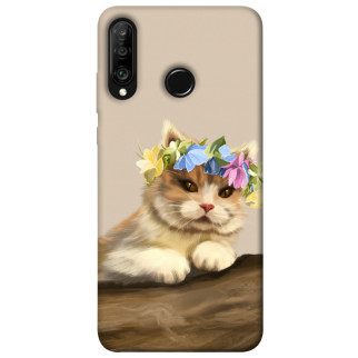 Чохол itsPrint Cat in flowers для Huawei P30 lite - Інтернет-магазин спільних покупок ToGether