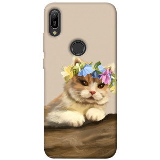 Чохол itsPrint Cat in flowers для Huawei Y6 (2019) - Інтернет-магазин спільних покупок ToGether