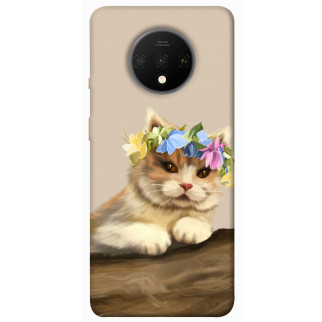 Чохол itsPrint Cat in flowers для OnePlus 7T - Інтернет-магазин спільних покупок ToGether