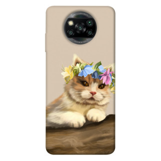 Чохол itsPrint Cat in flowers для Xiaomi Poco X3 NFC / Poco X3 Pro - Інтернет-магазин спільних покупок ToGether