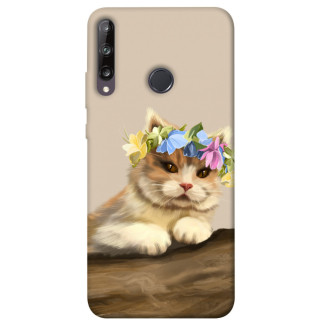 Чохол itsPrint Cat in flowers для Huawei P40 Lite E / Y7p (2020) - Інтернет-магазин спільних покупок ToGether