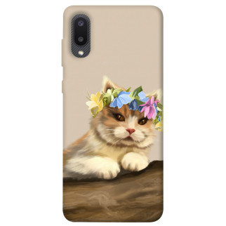 Чохол itsPrint Cat in flowers для Samsung Galaxy A02 - Інтернет-магазин спільних покупок ToGether