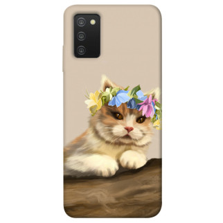 Чохол itsPrint Cat in flowers для Samsung Galaxy A03s - Інтернет-магазин спільних покупок ToGether