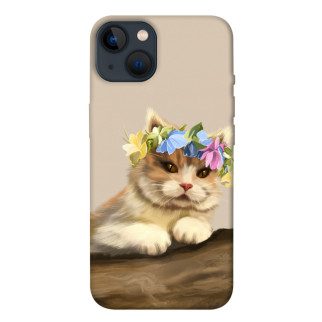 Чохол itsPrint Cat in flowers для Apple iPhone 13 (6.1") - Інтернет-магазин спільних покупок ToGether