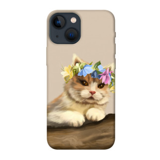 Чохол itsPrint Cat in flowers для Apple iPhone 13 mini (5.4") - Інтернет-магазин спільних покупок ToGether