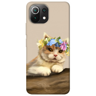 Чохол itsPrint Cat in flowers для Xiaomi Mi 11 Lite - Інтернет-магазин спільних покупок ToGether