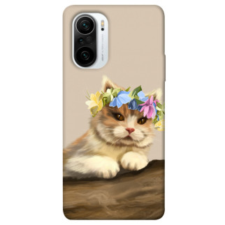 Чохол itsPrint Cat in flowers для Xiaomi Redmi K40 / K40 Pro / K40 Pro+ / Poco F3 - Інтернет-магазин спільних покупок ToGether