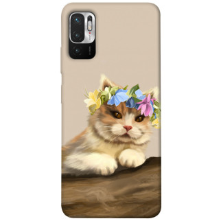 Чохол itsPrint Cat in flowers для Xiaomi Redmi Note 10 5G - Інтернет-магазин спільних покупок ToGether
