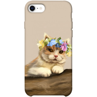 Чохол itsPrint Cat in flowers для Apple iPhone SE (2020) - Інтернет-магазин спільних покупок ToGether