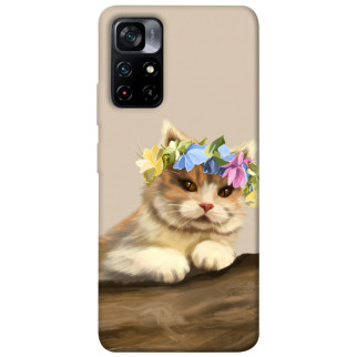 Чохол itsPrint Cat in flowers для Xiaomi Poco M4 Pro 5G - Інтернет-магазин спільних покупок ToGether