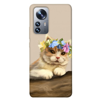 Чохол itsPrint Cat in flowers для Xiaomi 12 / 12X - Інтернет-магазин спільних покупок ToGether