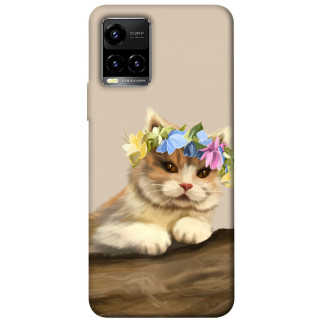 Чохол itsPrint Cat in flowers для Vivo Y21 / Y33s - Інтернет-магазин спільних покупок ToGether