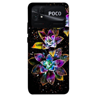 Чохол itsPrint Flowers on black для Xiaomi Poco C40 - Інтернет-магазин спільних покупок ToGether