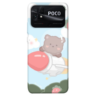 Чохол itsPrint Ведмедик на ракеті для Xiaomi Poco C40 - Інтернет-магазин спільних покупок ToGether