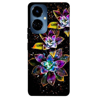 Чохол itsPrint Flowers on black для TECNO Camon 19 (CI6n) / 19 Pro (CI8n) - Інтернет-магазин спільних покупок ToGether