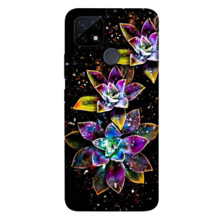 Чохол itsPrint Flowers on black для Realme C21Y - Інтернет-магазин спільних покупок ToGether