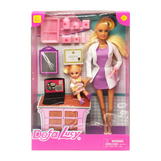 Лялька типу Барбі лікар DEFA 8348 з донькою  (Фіолетовий) - Інтернет-магазин спільних покупок ToGether