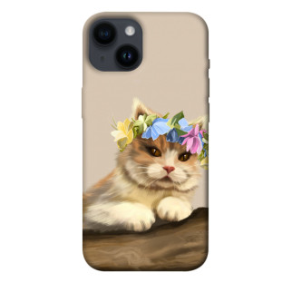 Чохол itsPrint Cat in flowers для Apple iPhone 14 (6.1") - Інтернет-магазин спільних покупок ToGether