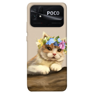 Чохол itsPrint Cat in flowers для Xiaomi Poco C40 - Інтернет-магазин спільних покупок ToGether