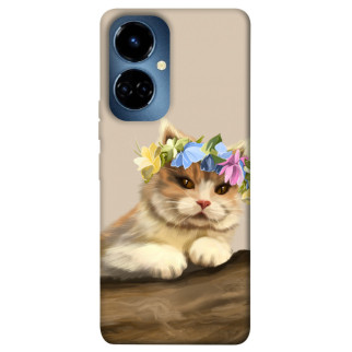 Чохол itsPrint Cat in flowers для TECNO Camon 19 (CI6n) / 19 Pro (CI8n) - Інтернет-магазин спільних покупок ToGether