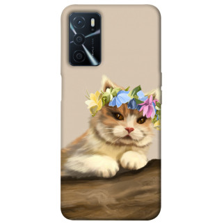 Чохол itsPrint Cat in flowers для Oppo A54s - Інтернет-магазин спільних покупок ToGether