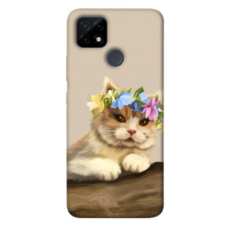 Чохол itsPrint Cat in flowers для Realme C21Y - Інтернет-магазин спільних покупок ToGether